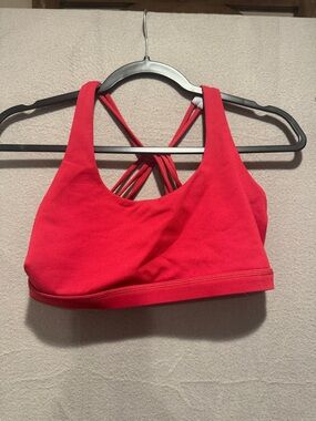 Born Primitive Red Strappy Sports Bra with Crisscross Back